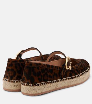 Leopard-print suede espadrilles | Gianvito Rossi
