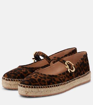 Leopard-print suede espadrilles | Gianvito Rossi