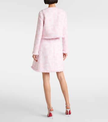 Fringed cropped tweed jacket | Oscar de la Renta