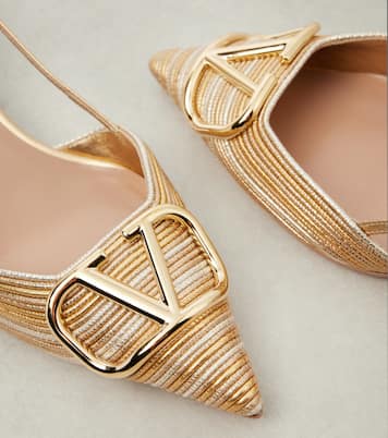 Slingback-Pumps VLogo Signature 40 aus Leder | Valentino Garavani