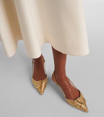 Slingback-Pumps VLogo Signature 40 aus Leder | Valentino Garavani