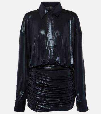 Robe chemise en lamé | Norma Kamali