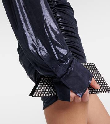 Robe chemise en lamé | Norma Kamali