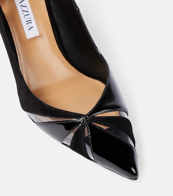 Pumps Puzzle 85 aus Lackleder und Veloursleder | Aquazzura