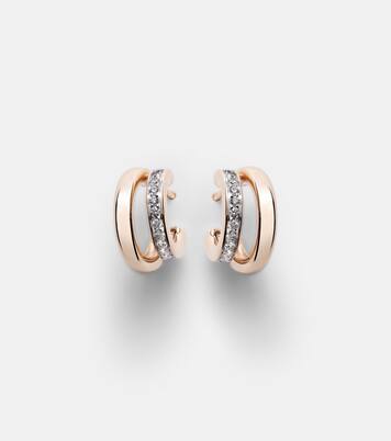 Pomellato Together 18kt rose gold earrings with diamonds | Pomellato