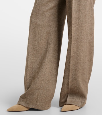 Pantalon ample en laine mélangée | Brunello Cucinelli