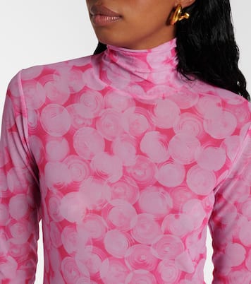 Printed high-neck jersey top | Dries Van Noten