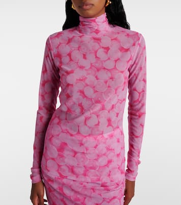 Printed high-neck jersey top | Dries Van Noten