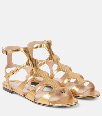 Sandalen Paradis aus Metallic-Leder | Tom Ford