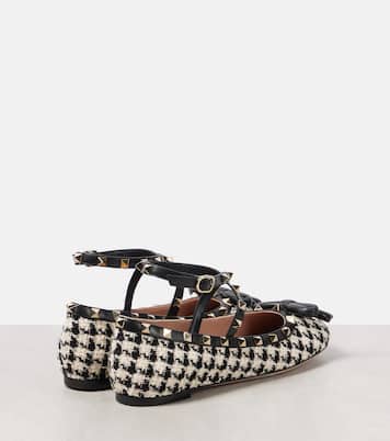 Rockstud bouclé ballet flats | Valentino Garavani
