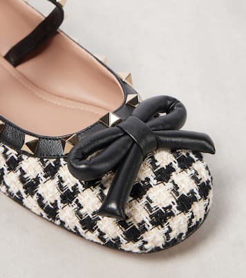 Rockstud bouclé ballet flats | Valentino Garavani