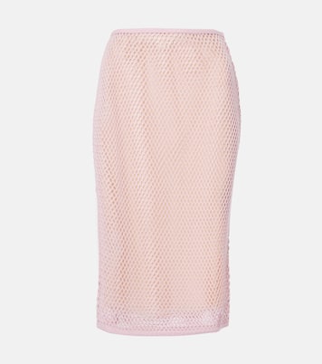 Midirock aus Häkelstrick | Prada