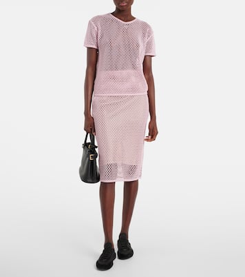 Midirock aus Häkelstrick | Prada