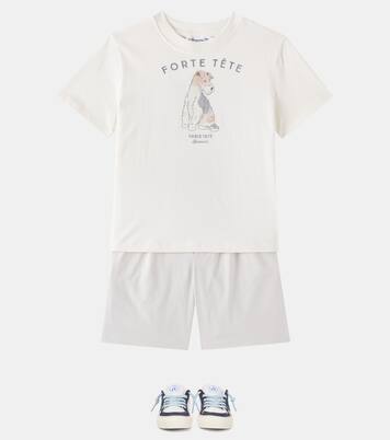 Charles striped cotton-blend shorts | Bonpoint