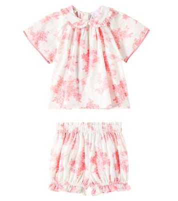 Baby Vienna cotton top and bloomers set | C'era Una Volta