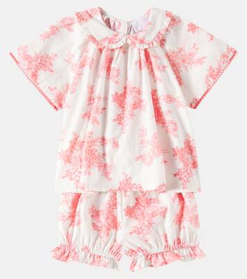 Baby Vienna cotton top and bloomers set | C'era Una Volta