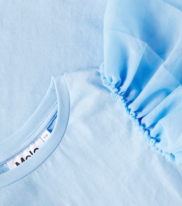 Robyn ruffled tulle-trimmed cotton top | Molo