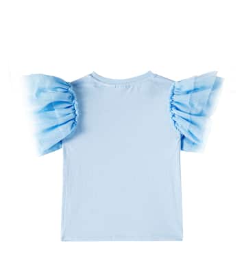 Robyn ruffled tulle-trimmed cotton top | Molo