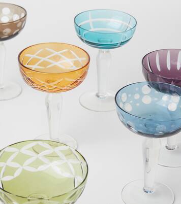 Cuttings set of 6 champagne coupe glasses | Polspotten