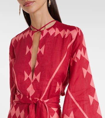 Bedrucktes Maxikleid aus Leinen | Johanna Ortiz