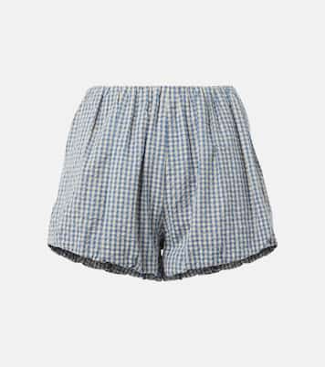 Aurelia gingham cotton shorts | Posse