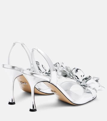 Le Cadeau 95 mirrored leather sandals | Mach & Mach