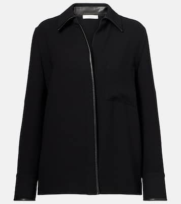 Hemd mit Lederimitat | Vince