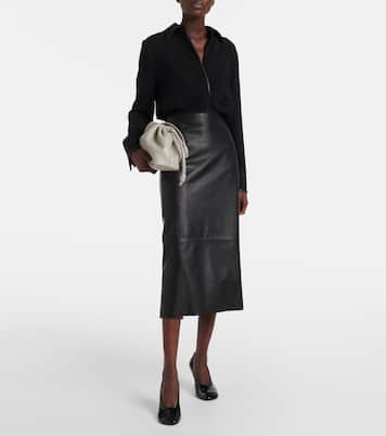 Hemd mit Lederimitat | Vince