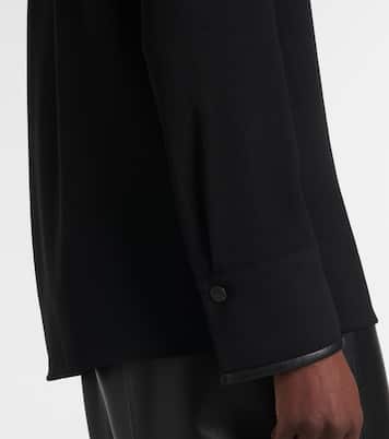 Hemd mit Lederimitat | Vince