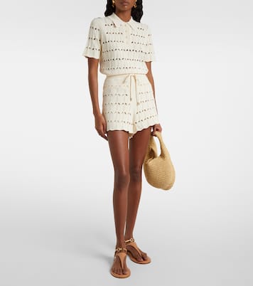 Shorts de pointelle de tiro alto | Zimmermann