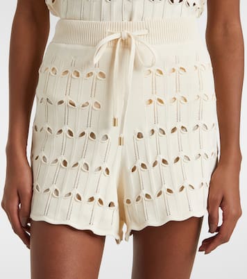 Shorts de pointelle de tiro alto | Zimmermann