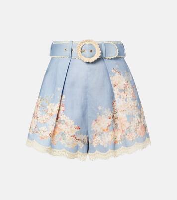 Cascadian floral linen shorts | Zimmermann