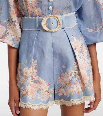 Cascadian floral linen shorts | Zimmermann