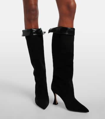 Miralone 90 suede knee-high boots | Manolo Blahnik