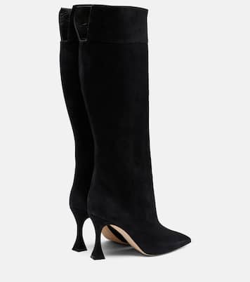 Miralone 90 suede knee-high boots | Manolo Blahnik