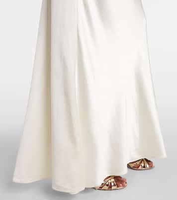 Verziertes Maxikleid aus Taft | Self-Portrait