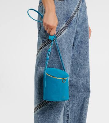 La Canette Small suede bucket bag | Alaïa