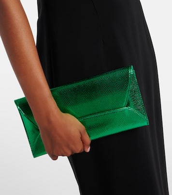 Envelope Small metallic leather clutch | Aquazzura