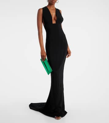 Envelope Small metallic leather clutch | Aquazzura