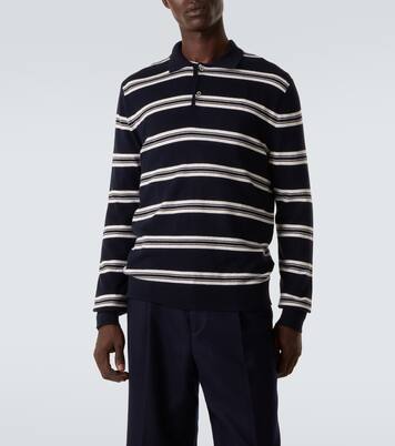 Mr Swansea striped cashmere polo sweater | Arch4