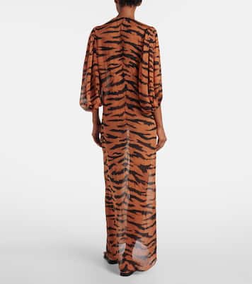 x Sabine Getty printed silk kaftan | Adriana Degreas