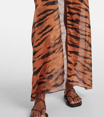 x Sabine Getty printed silk kaftan | Adriana Degreas