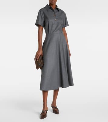 Hemdblusenkleid aus Schurwolle | Brunello Cucinelli