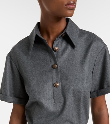 Hemdblusenkleid aus Schurwolle | Brunello Cucinelli