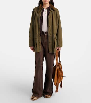 Bedruckte Slippers Fern aus Kalbshaar | Veronica Beard