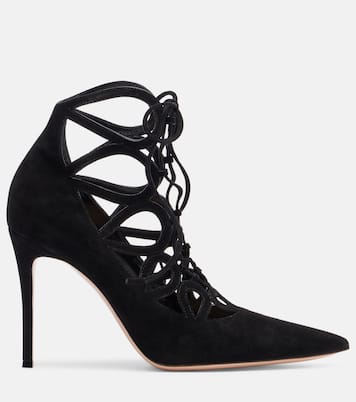 Pumps stringate Elisa 95 in suede | Gianvito Rossi