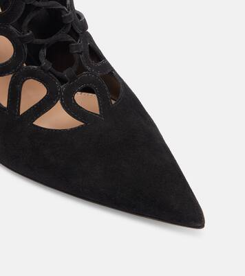 Pumps stringate Elisa 95 in suede | Gianvito Rossi