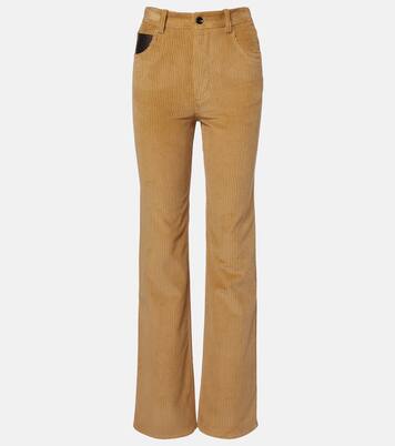 Pantalon évasé en velours côtelé de coton | Bottega Veneta