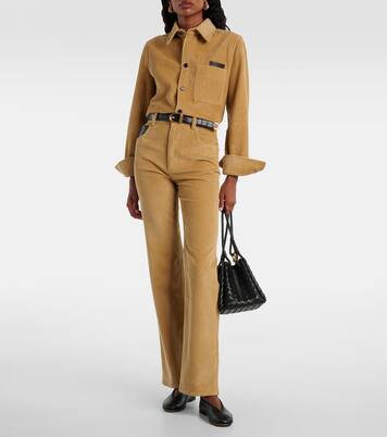 Pantalon évasé en velours côtelé de coton | Bottega Veneta