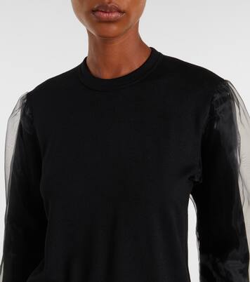 Pull en laine et tulle | Noir Kei Ninomiya